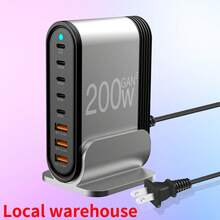 Sạc dự phòng: Sạc nhanh 8 cổng USB-C PD – Sạc đa thiết bị cho điện thoại/iPad + Dây nối dài AC 1,5m | Giao hàng nhanh chóng. Phù hợp cho nhiều người sạc cùng lúc, nhiều thiết bị sạc cùng lúc, nhu cầu sạc tại nhà và trạm sạc văn phòng tại nhà. - Xem 3