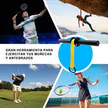 IEYGFAA Ejercitador de mu?ecas y antebrazo,43.3 pus,correa de nailon ultra fuerte para mu?eca y antebrazo, mecanismo de bloqueo rápido,asas de agarre antideslizantes de PVC duraderas - negro - Ver 6