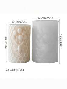 1个天然六边形蜂窝硅胶模具 - 易脱模/可重复使用，适用于蜡烛/蜂蜡，圣诞节/感恩节/养蜂人礼物硅胶模具 - 白色 - 查看 10