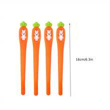 5/8pcs Easter Bunny Rotating Neutral Pens, Carrot Shaped Neutral Pens With Black Ink, Smooth Writing, School & Office Supplies, Ideal Easter Holiday Gift, Back To School Season Stationery Gift - Multicolor - View 5