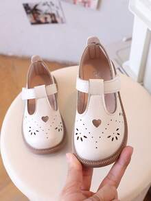Children Brown Leather Shoes,Toddler Girls Beige Flats