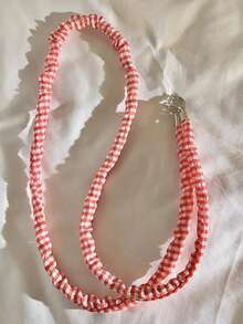 Correa de teléfono estilo coreano a cuadros con pliegues y correa larga, correa de bolso cruzado, compatible con Android y la mayoría de teléfonos inteligentes, regalo para madre, familia, amigos, niños, cumpleaños, vacaciones - Multicolor - Ver 16