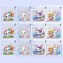 50/100pcs Cute Rabbit Gift Bags - Self-Adhesive, Colorful, Easter And Holiday Party Gift Bags, Printed With Adorable Rabbit Patterns, Plastic Material, Ideal For Celebrations And Decorations, Gift Packaging Supplies - Multicolor - View 6