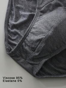 HIALEGION 5条装 男士舒适透气时尚字母腰带休闲三角裤