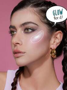 MISSLYN-GLOW For It! STROBING POWDER , Shimmer, Pigment Rich & Silky Formula, Natural Glow, Illuminator Highlighter, Lightweight, Brand Beauty Makeup, Face Paint Cosmetic, For Women & Girls, Perfect For Winter, Ideal For Y2K, Fancy Fashion, Suitable For Birthday, Best Gift, Valentine's Day Gifts, Party Ready, New Year Gift, Best Color,Vegan & Cruelty-Free