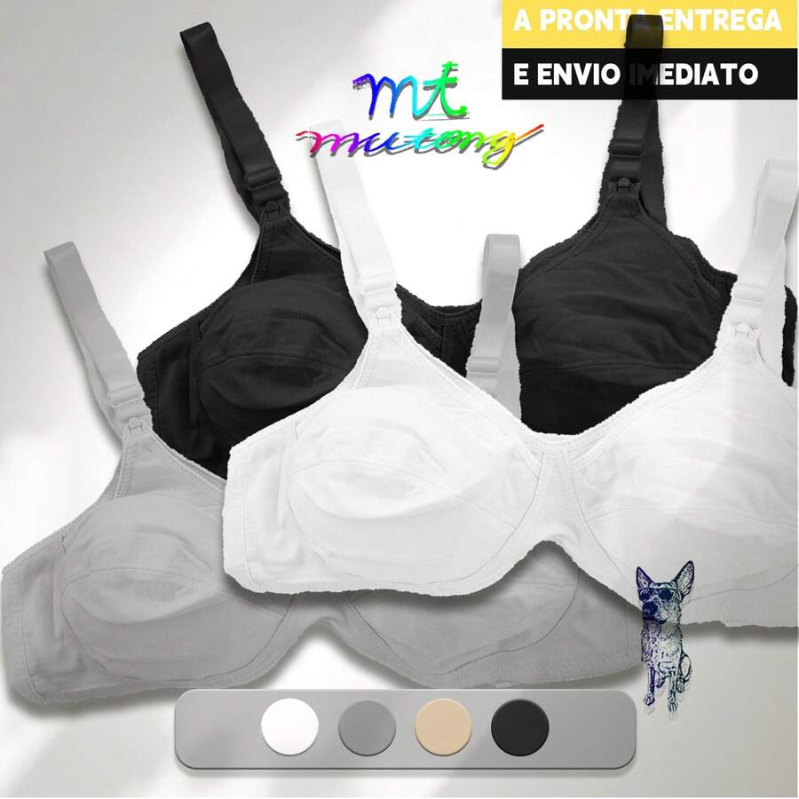 Sutiãs Básicos AMAMENTAÇÃO de AMAMENTAR Forma Grande Plus Size,feminina,dia a dia/1090 - 46/G3 - Visão 1