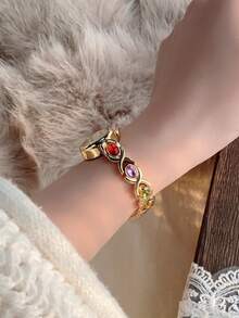 1pc Women's Elegant Gold High-Quality Fashion Quartz Watch Suitable For Daily Wear And Holiday Gifts - Gold - View 5