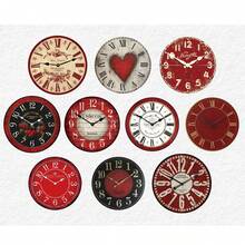 1 Stück Vintage Uhr Aufkleber Set, Zeitskala Serie, geeignet für Geschenke, Büro, Zuhause, Markierungen, Etiketten, Klassenzimmer, Unterhaltungsspielzeug, Studententagebücher, kreative Retro Deko DIY Aufkleber - Verschiedenfarbig - Übersicht 14