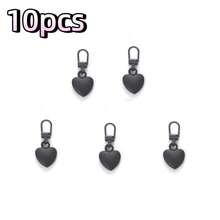 5pcs/10pcs Heart-Shaped Multi-Purpose Metal Detachable Zipper Pulls Replacement Zipper Sliders Repair Kit, For Luggage, Handbags, Backpacks, Jackets - Multicolor - View 9