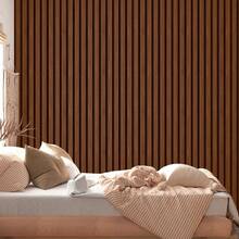 Adhesive Wallpaper With Ribbed Wood Pattern, Dark Brown, Thin Strips - Multicolored 30 - View 1