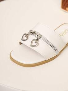 Children's Fashionable Outdoor Slippers, Summer Flat Shoes, One-Piece Sandals, New Stylish Elegant Minimalist - Beige - View 8