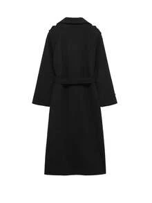 Seelio Autumn/Winter New Women's Fashion Classic Double-Breasted Windbreaker Coat Woolen Overcoat