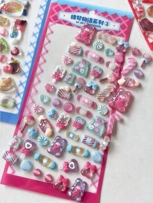 Adesivos em Relevo 3D, Capas de Telefone DIY Cristal Fofas, Adesivos para Copos de Água, Brinquedos de Balanço, Decorações e Artesanato de Cadernos, Adesivos de Tesoura, Extensões Adesivas de Diário, Adesivos em Relevo 3D, Adesivos de Paisagem