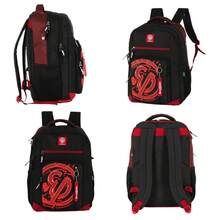 Enaldinho-Juvenile School Kit: Backpack + Triple Pencil Case - Đỏ - Xem 3