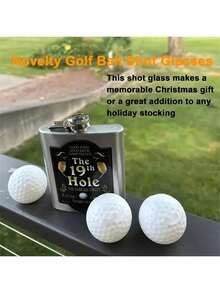 3 piezas Vasos de agua con forma de pelota de golf de plástico - Empaquetados individualmente, reutilizables, diseño de pelota de golf con patrón de luna, regalo ideal para golfistas - Multicolor - Ver 7