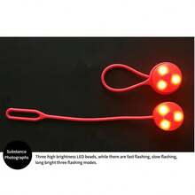 1 pieza Luz de clip de mochila de silicona, luz de LED mini para correr, caminar, trotar de noche - luz policromática - Ver 6