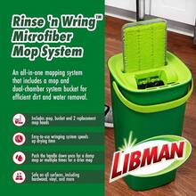 Rinse 'n Wring Mop And Bucket System, Microfiber Dry Wet Mop Floor Cleaning, Hardwood, Laminate, Tile Cleaner, Dual Chamber Bucket Design, 2 Total Refill Pads - 2個墊子 - 查看 2