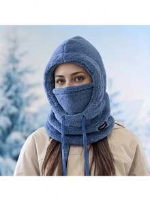 1PC   Street    Flannelette    Wind-Proof  Warming    Hat  Autumn And Winter - Blue - View 1