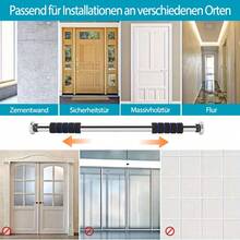 Klimmzugstange, Türreck, verstellbar von 62 cm bis 100 cm, ohne Schrauben montierbar, rutschfest, sicherer Halt, Schaumstoffgriffe(Blau) - Schwarz und blau - Übersicht 10