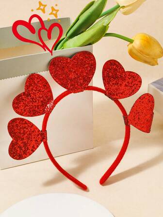 1 st. hårband med hjärta, läppar och änglavingar för kvinnor, 3D-hårring, lämplig för vardagsbruk