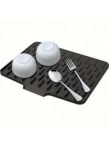 1pc Kitchen Non-Slip Silicone Drainage Mat, Multi-Purpose Heat-Resistant Mat, Non-Slip, Quick-Drying, Dishwasher, Suitable For Kitchen Countertop Protection And Pot/Dish Rack, Kitchen Essential | Modern Kitchen Mat | Durable Kitchen Utensil, Built-In Drainage Design, Heat-Resistant And Easy To Clean, Suitable For Countertop, Sink, Refrigerator, Etc. [Please Check Size Carefully] - Multicolor - View 5