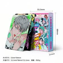 92张异形舞台动漫照片卡、异形舞台迷你贴纸、手工LOMO卡片 - 彩色 - 查看 7