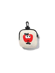 1pc Heart Cartoon Hanging Pouch With Buckle, Coin Purse, Key Holder, Earphone Case, Accessory