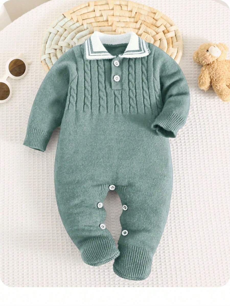 Nika Baby Baby Boy's Knitted Clothes, Caio Brand, Green. - 薄荷綠 - 查看 1