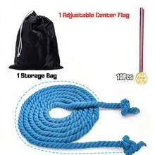 1套拔河绳索套装，适用于户外嘉年华、生日派对、露营、野餐、后院草坪、团队建设、夏季活动（40英尺）
