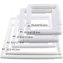 Rectngulo cuadrado Marco de clip de plstico para bordado Punto de cruz Acolchado Herramienta de aguja 20.3 * 20.3cm - 27,9 x 27,9 cm - Ver 1