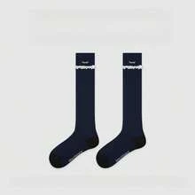 1 Pair Women's Original Design Autumn Winter Preppy Style Lace Princess Slim Calf Socks, Suitable For Daily Wear, Valentine's Day, New Year Gift, School, Going Out, Gift For Friends - R9161 Sóng vô tuyến đảo - Xem 10