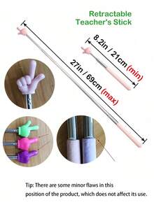 Telescopic Back Scratcher, Also Suitable As Classroom Telescopic Pointer, Retractable Pointing Stick, Collapsible Back Scratcher, Adult, Elderly, Pet Applicable Scratching Massage Tool, Easy To Carry For Home Use, Reading Aid Telescopic Product, Birthday Gift - Multicolor - View 7