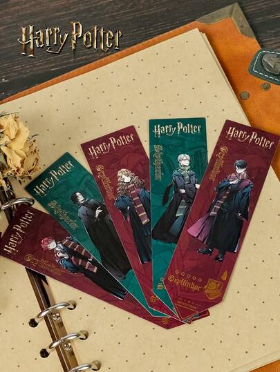 Harry Potter 5pcs  Bookmarks, Colorful  Harry, Ron, Hermione, Snape Anime Bookmarks, Paper Craft Birthday Party Gifts For Fans And Book Lovers