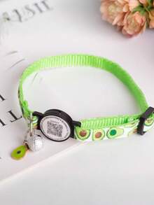 LANGXINGCS 1件装宠物猫定位项圈，卡通水果图案设计，智能宠物定位项圈，适用于猫狗，适合小型宠物户外佩戴 - 彩色 - 查看 4