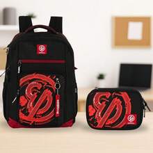 Enaldinho-Juvenile School Kit: Backpack + Triple Pencil Case - Đỏ - Xem 1