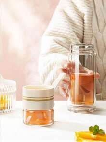 1个装批发耐热便携茶杯，带茶漏，不锈钢茶漏玻璃杯，男女通用 - 彩色 - 查看 2