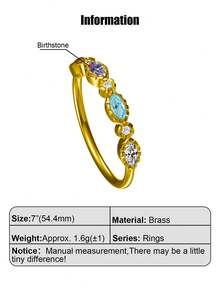 Customized Dainty And Delicate Women's Marquise-Cut Birthstone Ring. A Meaningful Family Ring Gift For Her, Girlfriend, Mom, Grandmother, Family, Friends - Perfect For Anniversaries, Valentine's Day, Mother's Day, Birthdays, Graduations, Daily Wear, Weddings, Proms, Or Any Special Occasion. - Multicolor - View 10