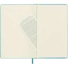 Moleskine - Cuaderno clásico, tapa dura, grande (13 x 21 cm), liso/blanco, verde mirto, 240 páginas(Rayas Azul (reef blue)) - Multicolor - Ver 7