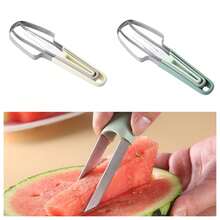 Stainless Steel Watermelon Fork Slicer Cutter For Camping Kitchen Gadgets Watermelon Popsicle Cutter - Green - View 5