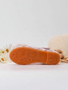 1双春季女式/学生舒适系带平底鞋，婴幼儿鞋，时尚童鞋，幼儿系带布鞋，小女孩玛丽珍平底布鞋，婚礼花童平底鞋 - 白色 - 查看 4