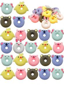 5/10/20/30 件随机可爱 S 形甜甜圈柔软玩具，适合作为成人派对礼物、迷你减压器、圣诞派对礼物、课堂奖励、生日礼物、礼品袋填充物