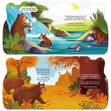 beartale 儿童睡前故事配对图画书，《动物睡前会说什么？》，色彩鲜艳，防水，促进儿童认知发展，学习英文字母，语言学习，教育工具，蒙特梭利教育理念，亲子睡前故事，学习材料，课堂玩具，儿童游戏，学生用品，文具，小学用品，男女皆宜，儿童生日礼物