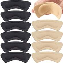 QKC 10 Pairs Heel Cushion Pads, Pain Relief, Anti-Friction, Foot Care, Heel Protector Stickers, Adhesive Backing, Shoe Inserts - Multicolor - View 4