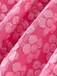 2pcs/Set Girls Casual Floral 3D Applique Soft Comfortable Woven Fabric Camisole Top And Shorts Set, Suitable For Outdoor Wear, Spring/Summer