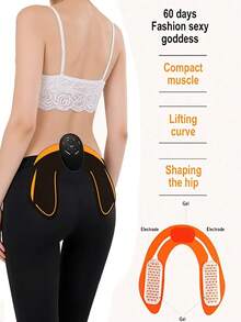 Rechargeable Buttocks Massager, Smart Buttocks Massager, Buttocks Patch, Buttocks Enhancement, Buttocks Lifting, Fitness Patch, Home Device, Slouchy Fitness Buttocks Trainer - Black - View 2