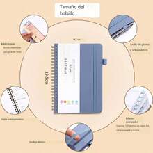 Libro de registro del organizador de direcciones de Internet, Libro de contraseas, Libretas de direcciones porttiles Libreta de contraseas del organizador de direcciones A6 compacto de fcil acces - Azul - Ver 6