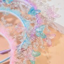 多色LED花冠头饰，发光花朵头箍，适合婚礼、节日、圣诞节、新年派对、母亲节、毕业典礼等场合。