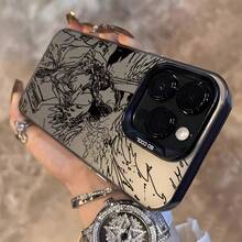 Funda para teléfono con temática de moda gótica y diseño de ángel redentor, compatible con modelos de 17, 16E, 16, 15, 14, 13, 12, 11, Pro,,, X, XR, XSMAX, 8 y Plus.Ofrece protección anti-caídas con una cubierta trasera esmerilada.17  17promax - Negro - Ver 4