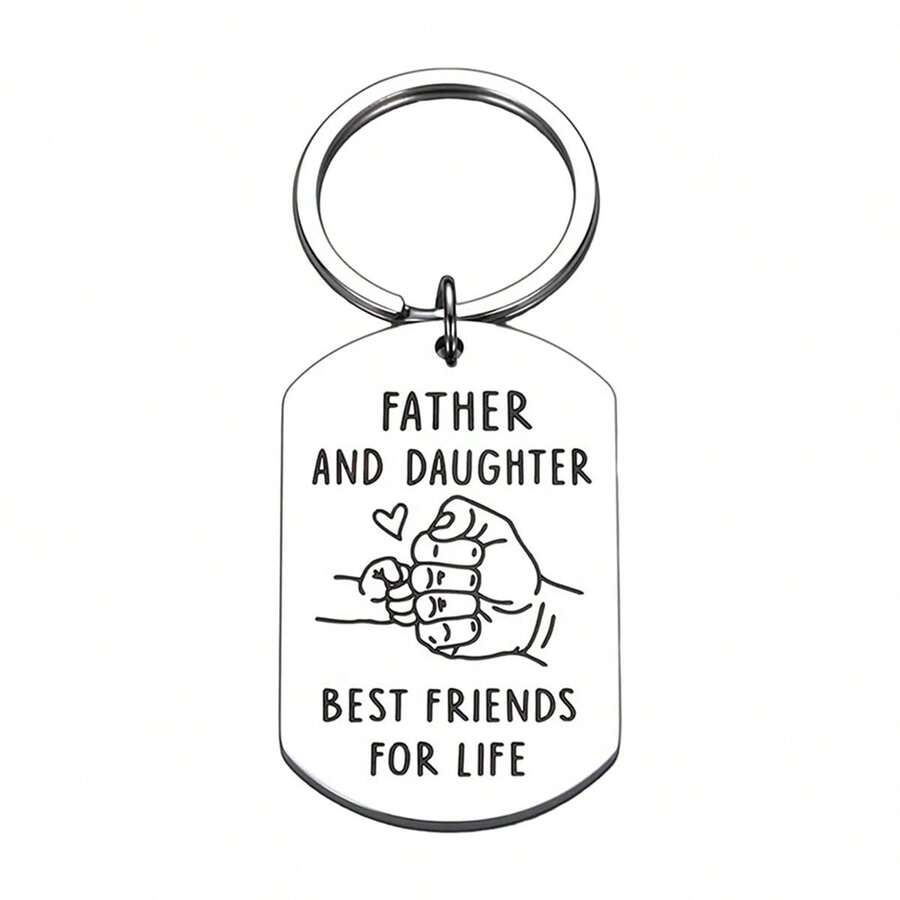 1 pieza Llavero a juego para padre e hija, regalo del Día del Padre, regalo de cumpleaños y Navidad para papá