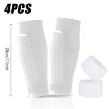 4pcs Outdoor Sports Accessories Set, 2pcs Leg Sleeves + 2pcs Straps, Suitable For Outdoor Use, Black/Red/Blue/White Optional, Best Gift Choice For Sports Enthusiasts - Multicolor - View 18